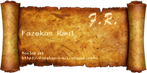 Fazekas Raul névjegykártya